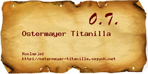 Ostermayer Titanilla névjegykártya